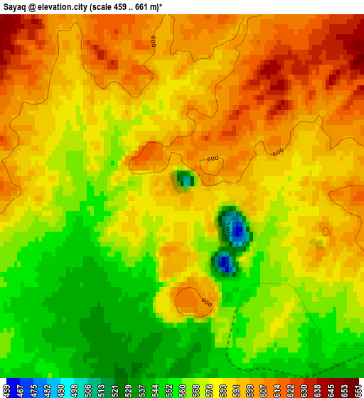 Sayaq elevation map