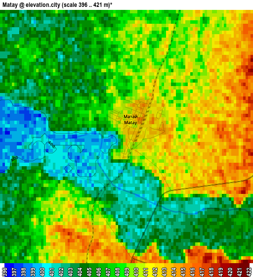 Matay elevation map