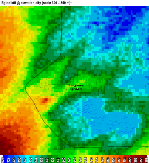 Egindiköl elevation map