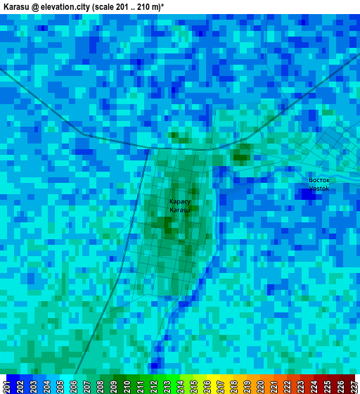 Karasu elevation map