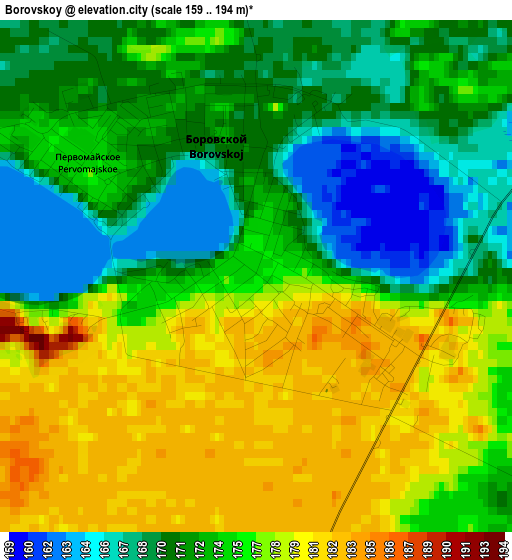 Borovskoy elevation map