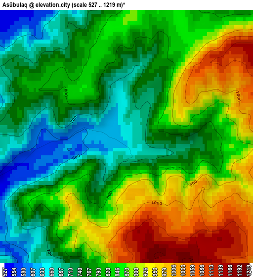 Asūbulaq elevation map