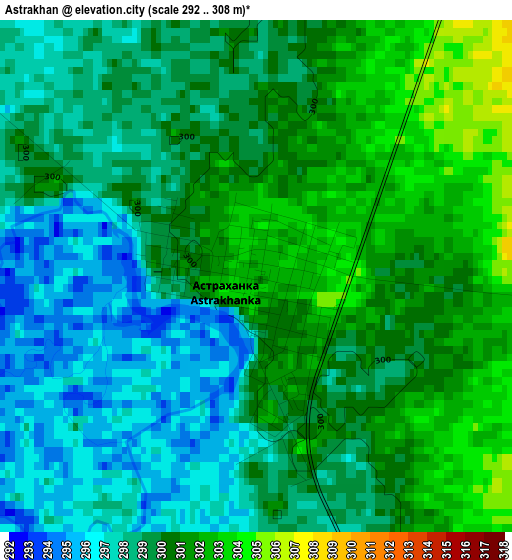 Astrakhan elevation map