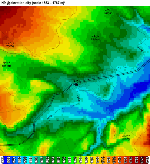 Nīr elevation map
