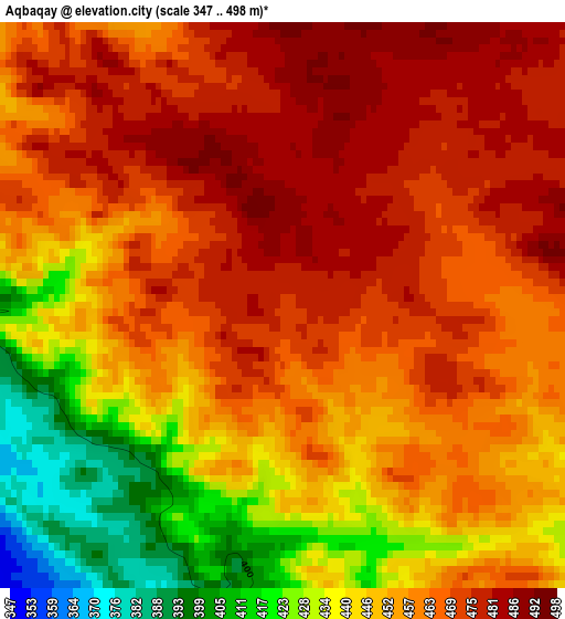 Aqbaqay elevation map