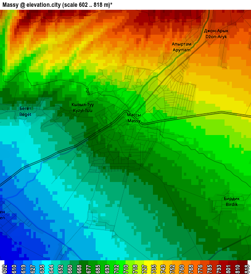 Massy elevation map