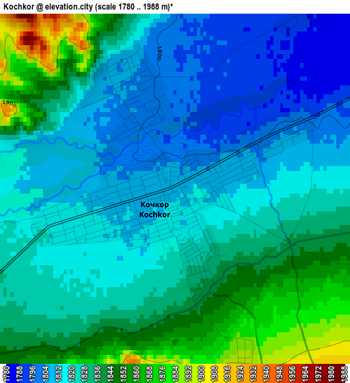 Kochkor elevation map