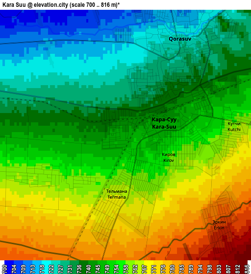 Kara Suu elevation map