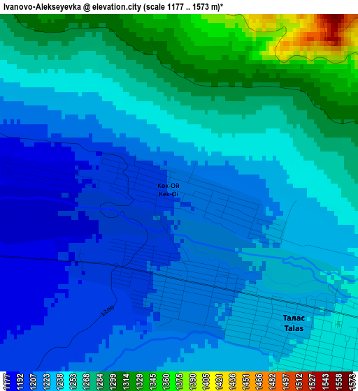 Ivanovo-Alekseyevka elevation map