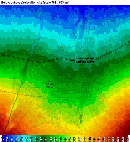 Belovodskoye elevation map