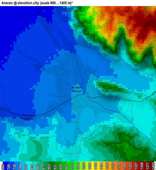 Aravan elevation map