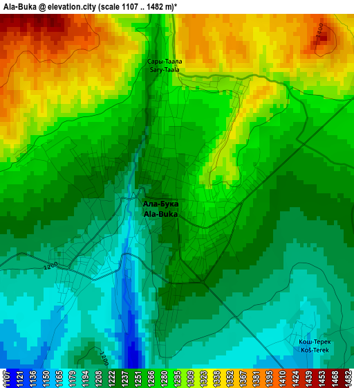 Ala-Buka elevation map