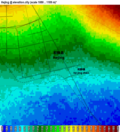 Hejing elevation map