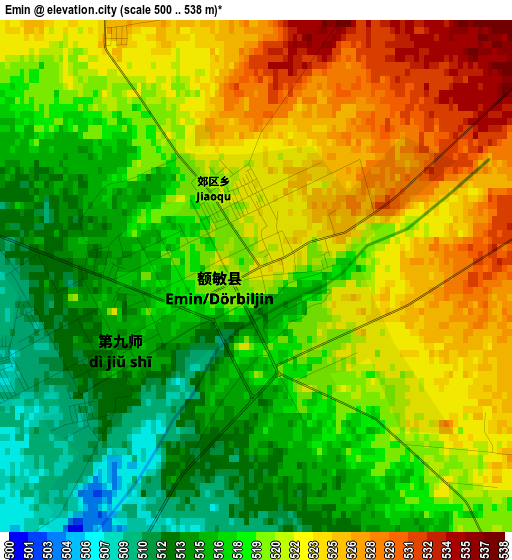 Emin elevation map