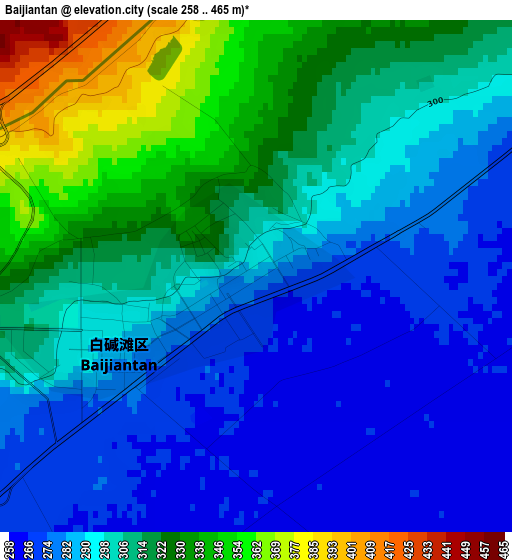 Baijiantan elevation map