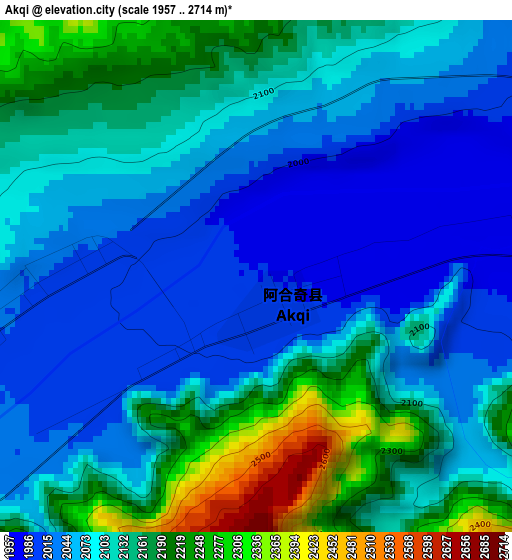 Akqi elevation map