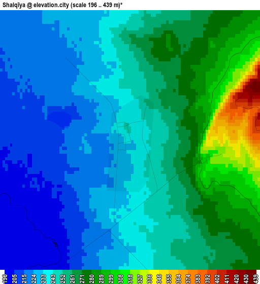 Shalqīya elevation map