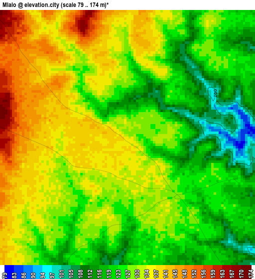 Mlalo elevation map