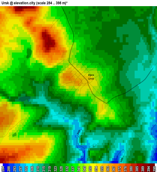 Ursk elevation map