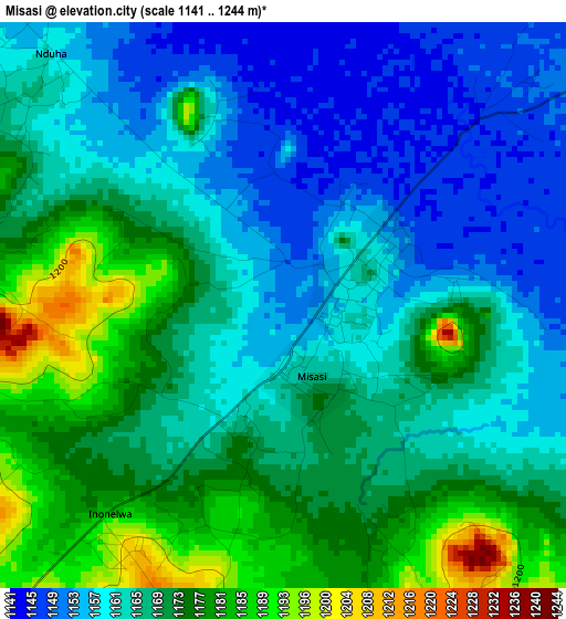 Misasi elevation map
