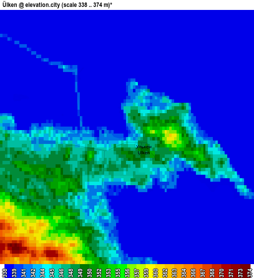 Ülken elevation map