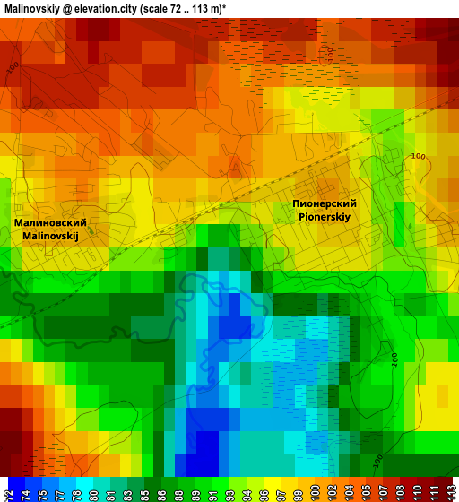 Malinovskiy elevation map