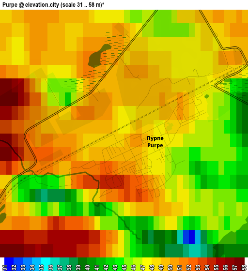 Purpe elevation map