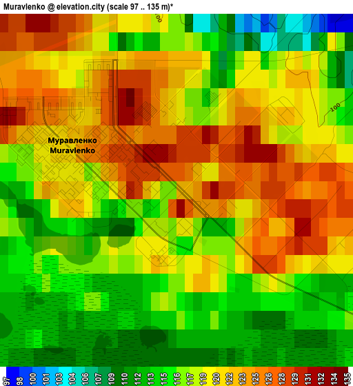 Muravlenko elevation map