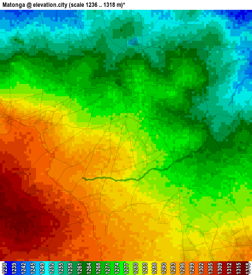 Matonga elevation map