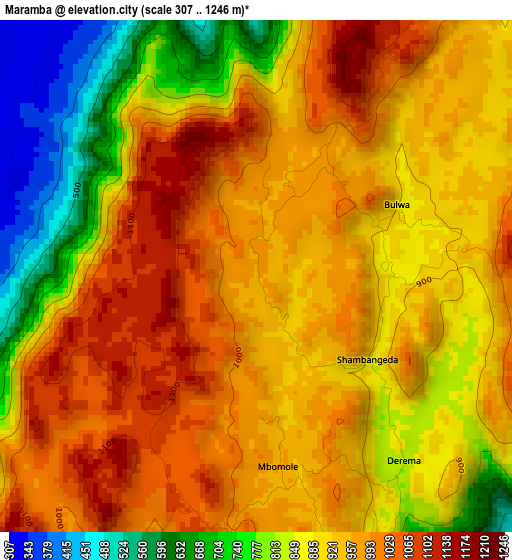 Maramba elevation map