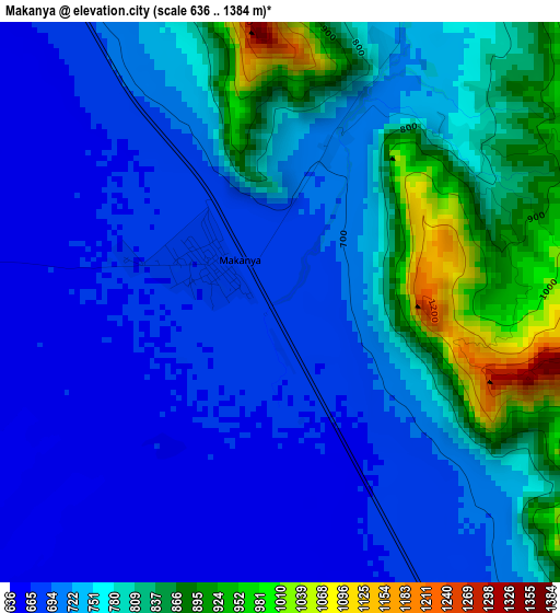 Makanya elevation map