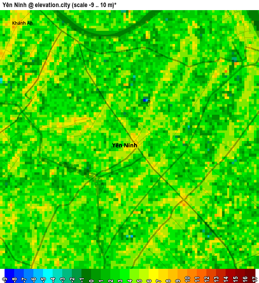 Yên Ninh elevation map