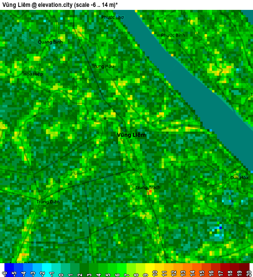 Vũng Liêm elevation map