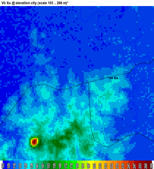 Võ Xu elevation map