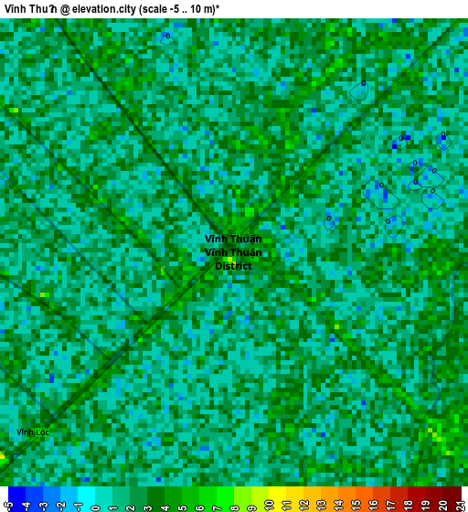 Vĩnh Thuận elevation map