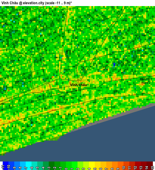 Vĩnh Châu elevation map