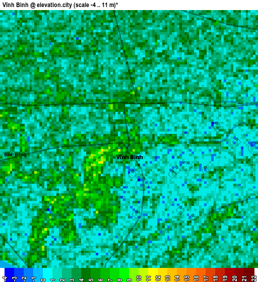 Vĩnh Bình elevation map