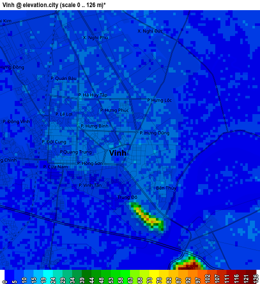 Vinh elevation map