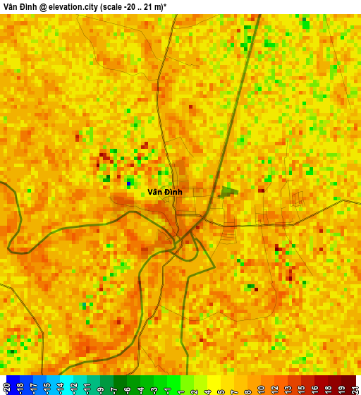 Vân Đình elevation map