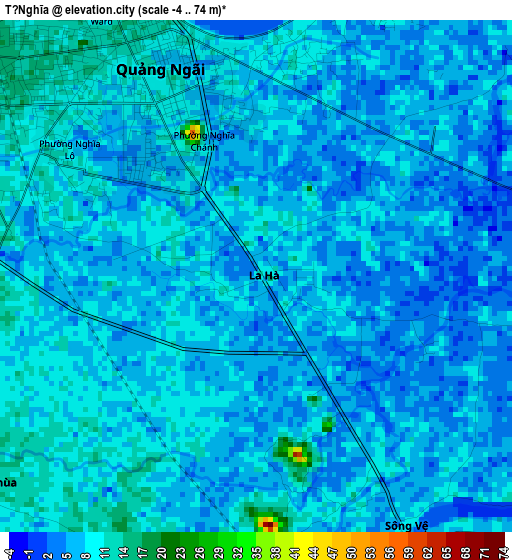 Tư Nghĩa elevation map