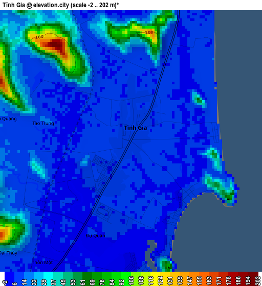 Tĩnh Gia elevation map