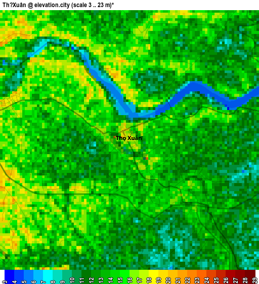 Thọ Xuân elevation map