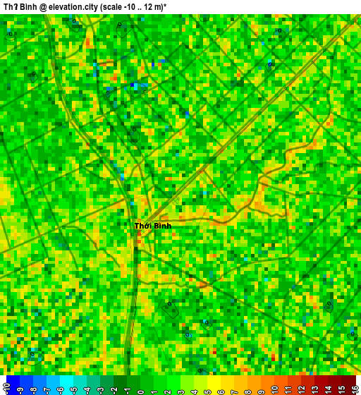 Thới Bình elevation map