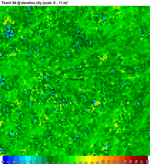 Thanh Nê elevation map