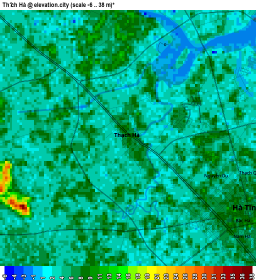 Thạch Hà elevation map