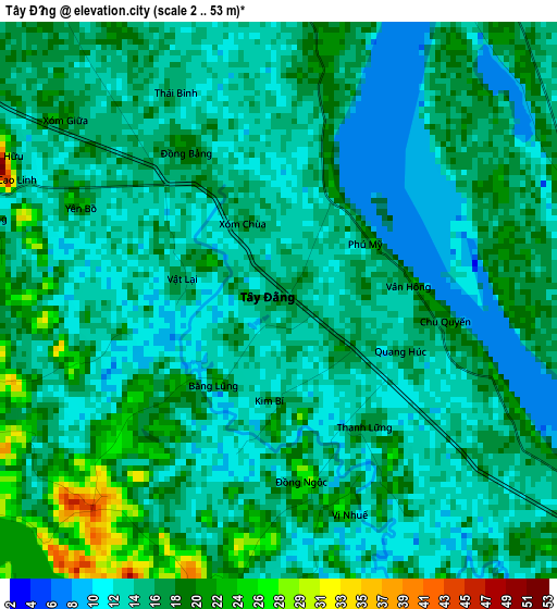 Tây Đằng elevation map