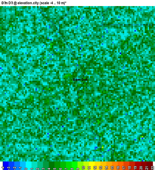 Đầm Dơi elevation map