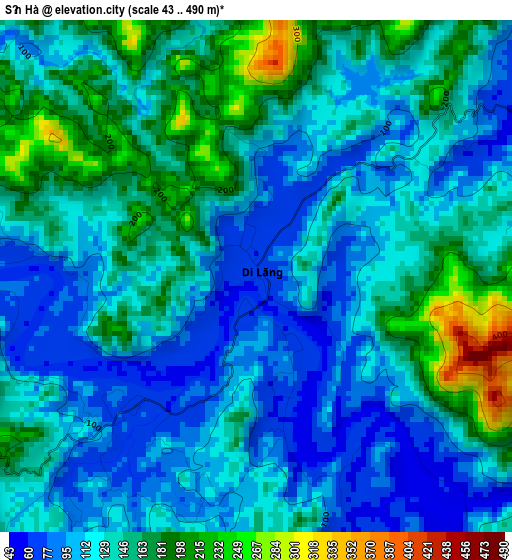 Sơn Hà elevation map