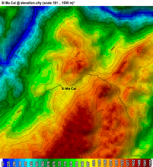 Si Ma Cai elevation map