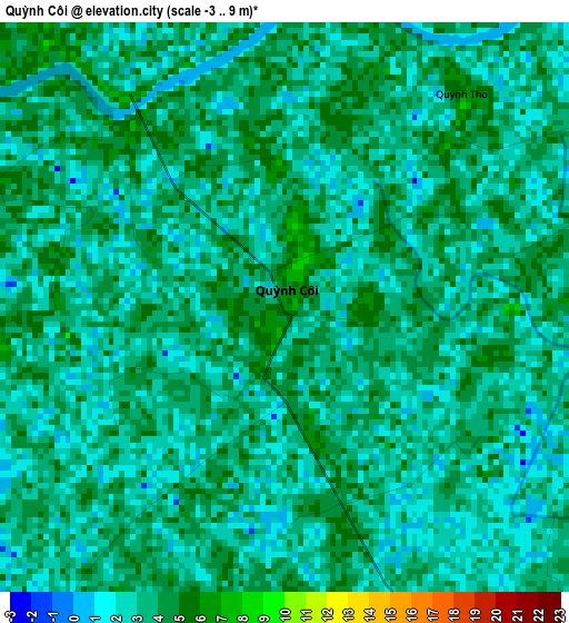 Quỳnh Côi elevation map